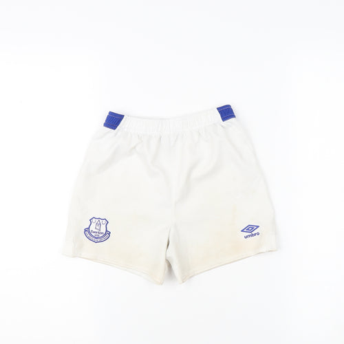 Umbro Boys White Football Athletic Shorts 4-5 Years