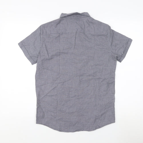 Autograph Boys' Grey Check Button-Up Shirt 13-14 Years