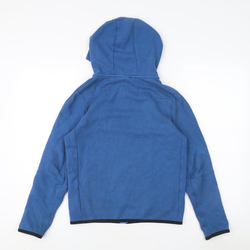 Nike Men's Blue Full Zip Hoodie, L, Hooded, Gym
