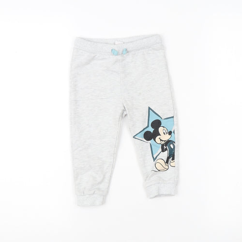 Disney Unisex Mickey Mouse Grey Jogger Trousers 12-18 Months