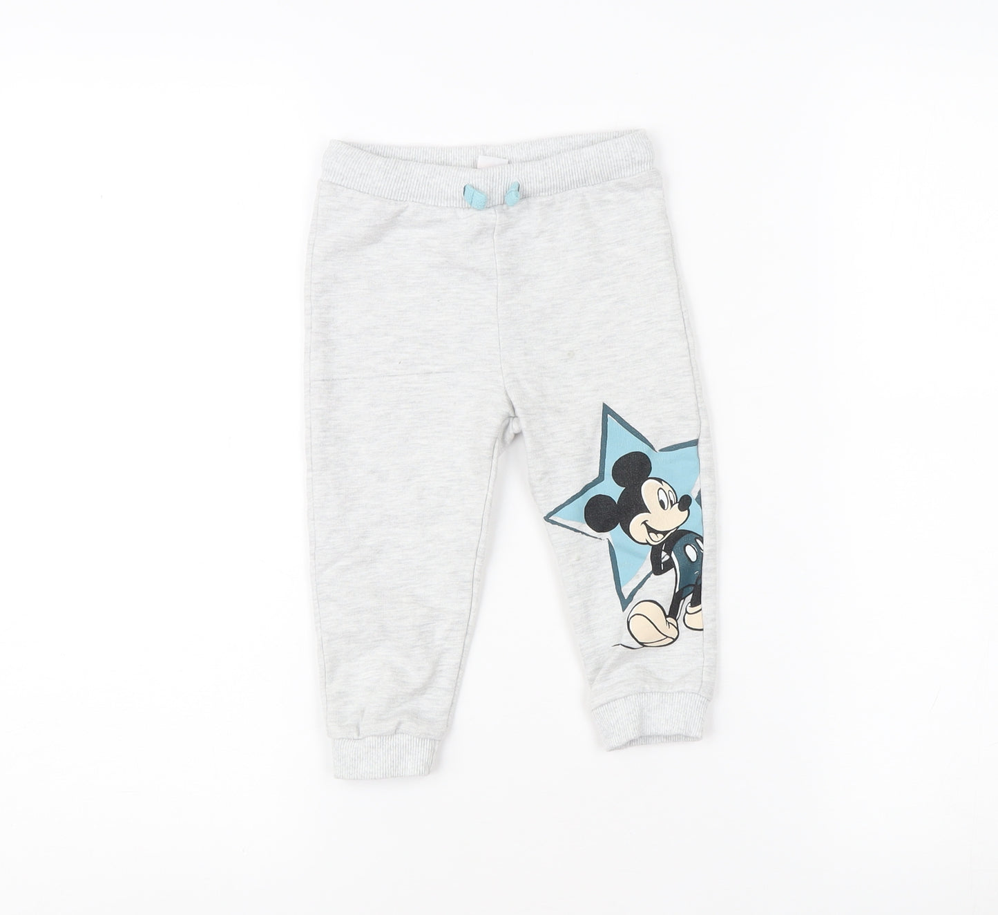 Disney Unisex Mickey Mouse Grey Jogger Trousers 12-18 Months