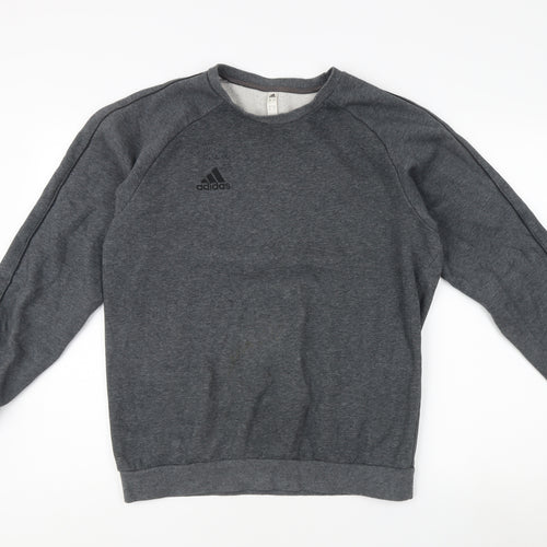 adidas Men's Grey Pullover Sweatshirt M
