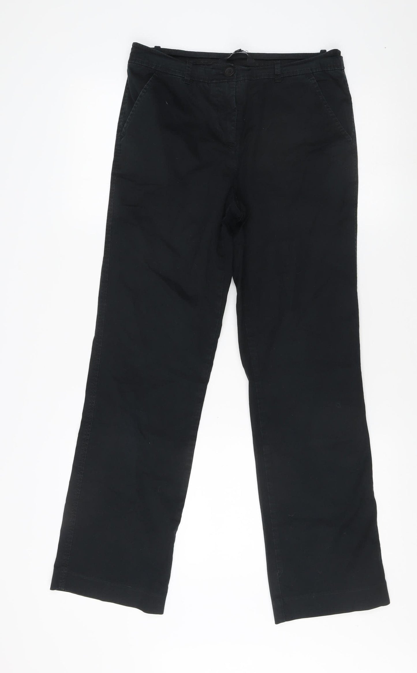 Debenhams Women's Black Straight Trousers Size 10