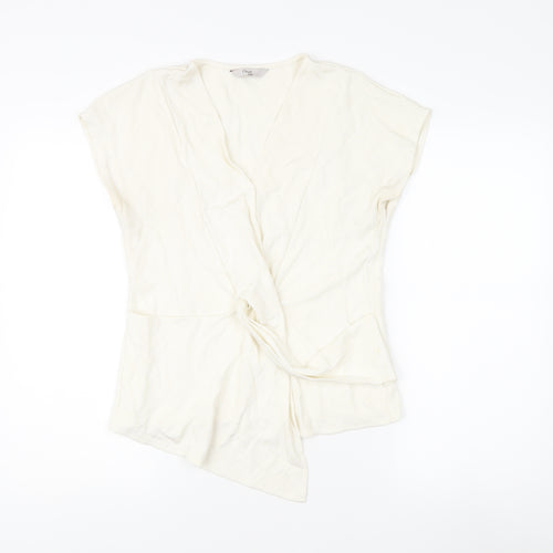 Next Women's Ivory Wrap Blouse, Size 14