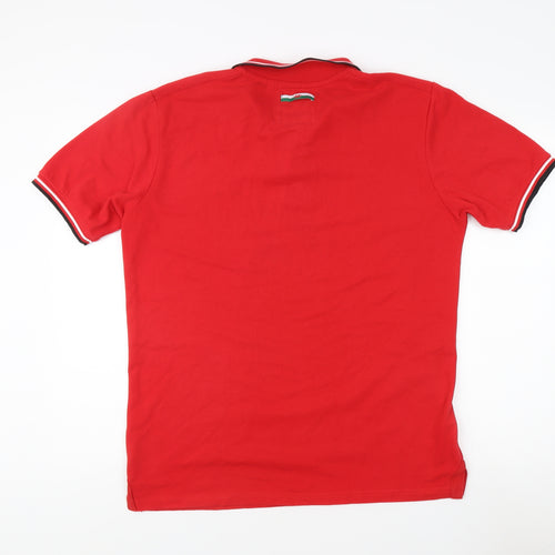 Rugby Heritage Men's Red Polo Shirt L - Sports Style