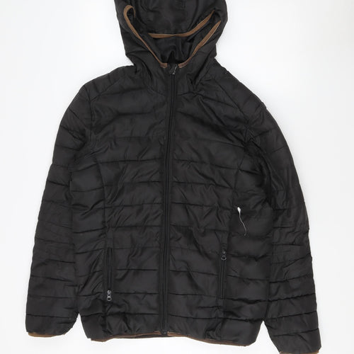 Only & Sons Men's Black Puffer Jacket, Size M, Casual Wear