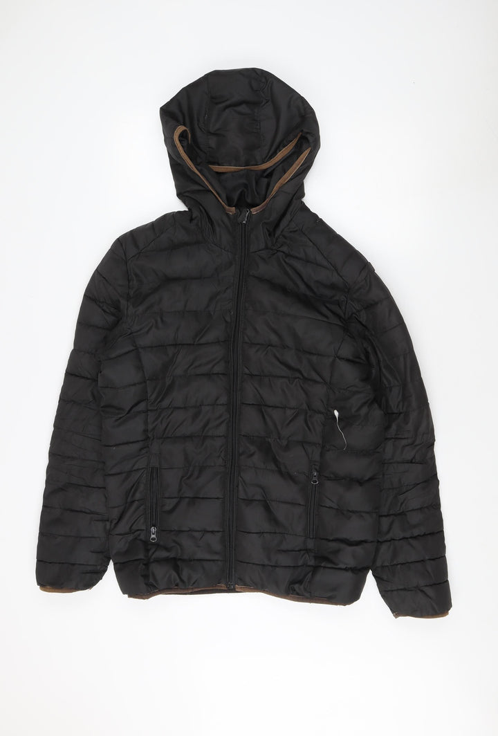 Only & Sons Men's Black Puffer Jacket, Size M, Casual Wear