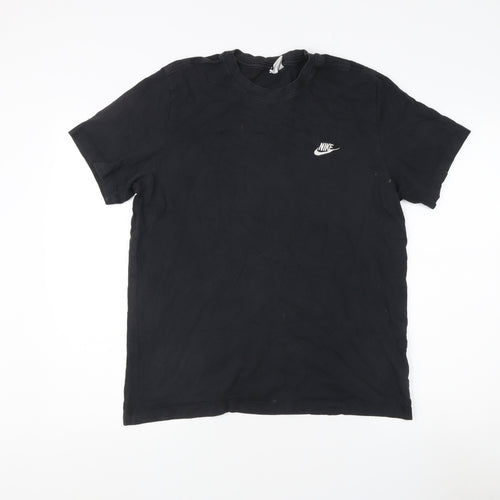 Nike Men's Black Cotton Crew Neck T-Shirt L