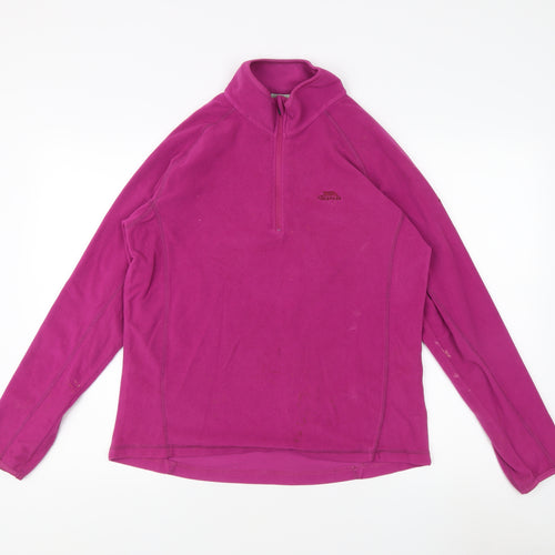 Trespass Women's Purple XL Fleece Sweatshirt, 1/2 Zip Casual