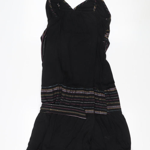 Apricot Women's Black Strappy Dress L