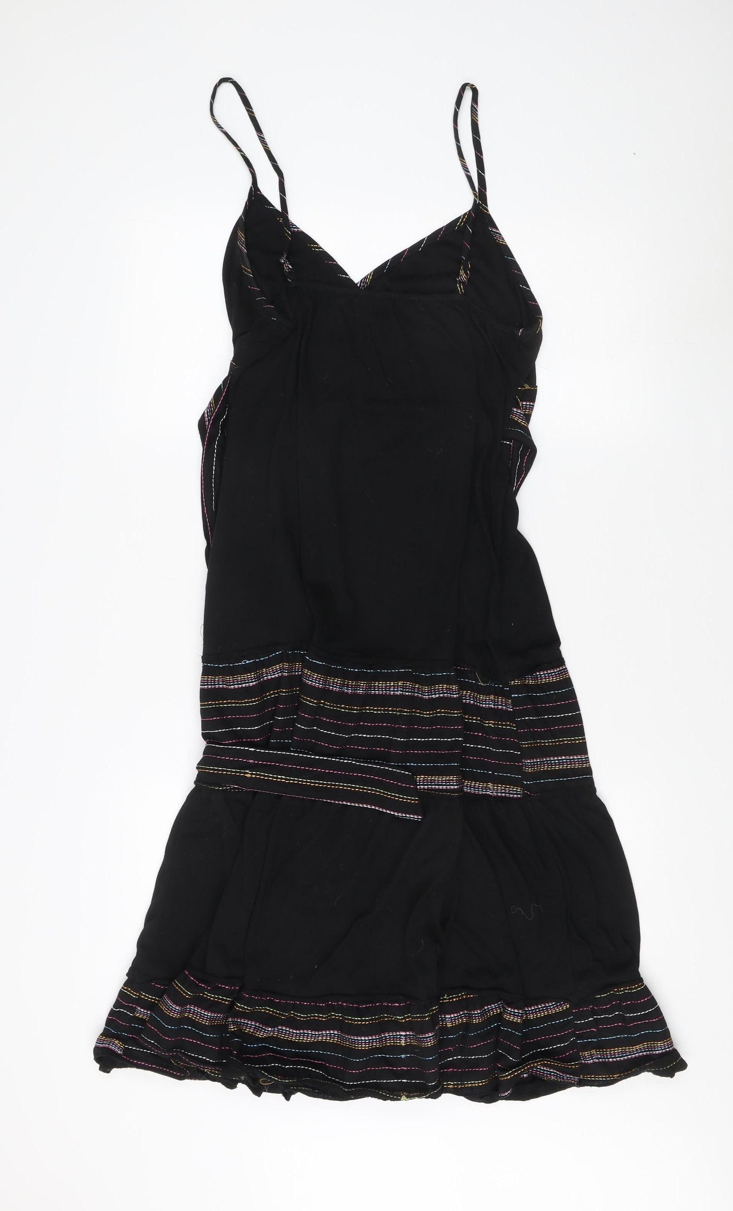 Apricot Women's Black Strappy Dress L