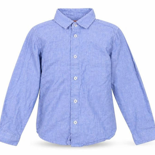 Ladybird Girls Blue Button-Up Shirt 4-5 Years Chambray