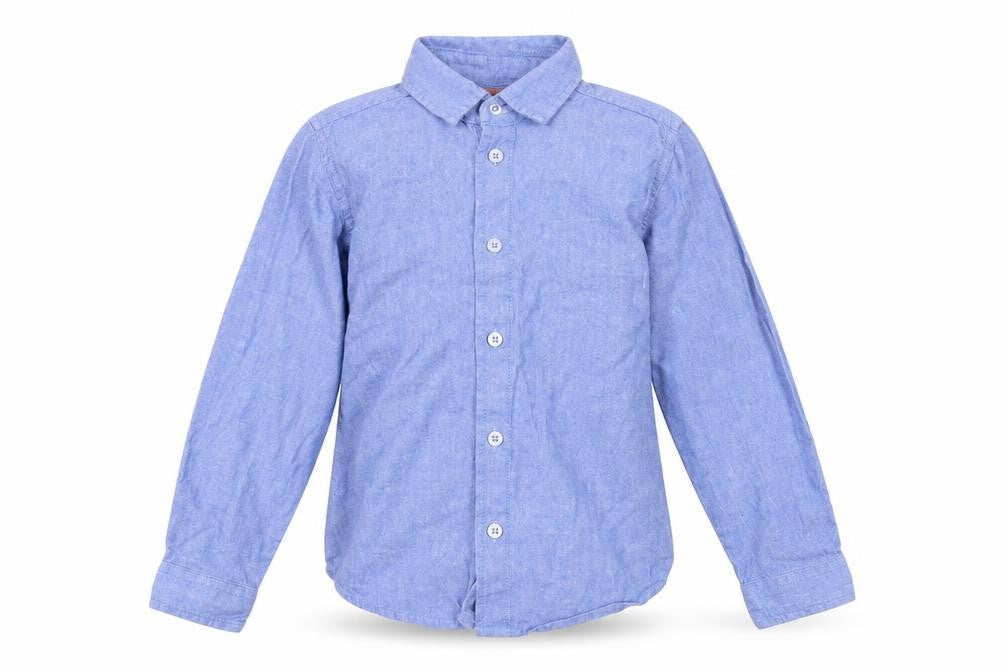 Ladybird Girls Blue Button-Up Shirt 4-5 Years Chambray