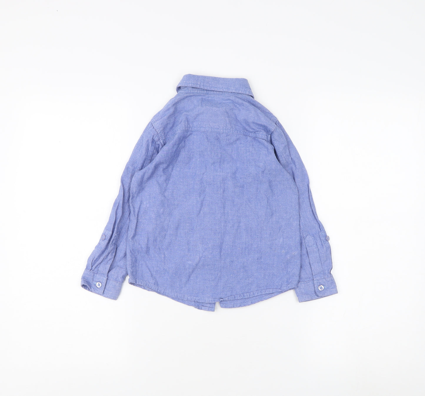 Ladybird Girls Blue Button-Up Shirt 4-5 Years Chambray