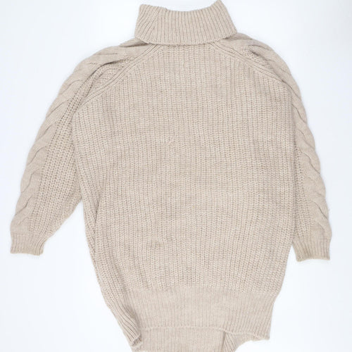 River Island Women's Beige Cable-Knit Pullover L