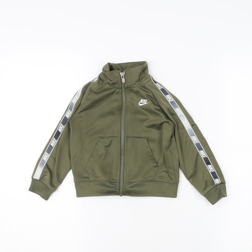 Nike Boys Green Track Jacket 2 Years Full Zip Activewear