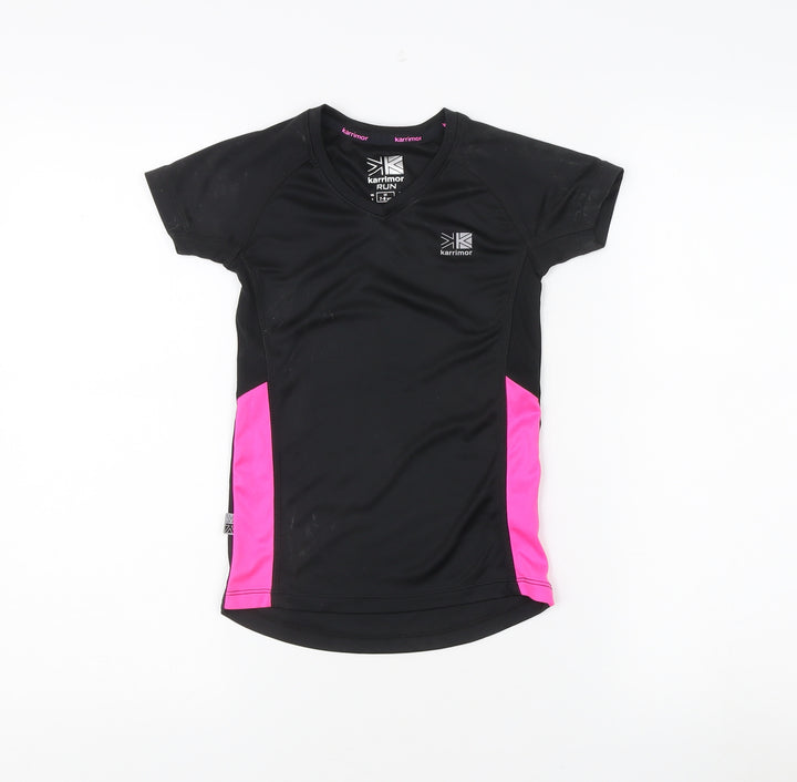Karrimor Girls Black Short Sleeve Running T-Shirt 7-8 Yrs