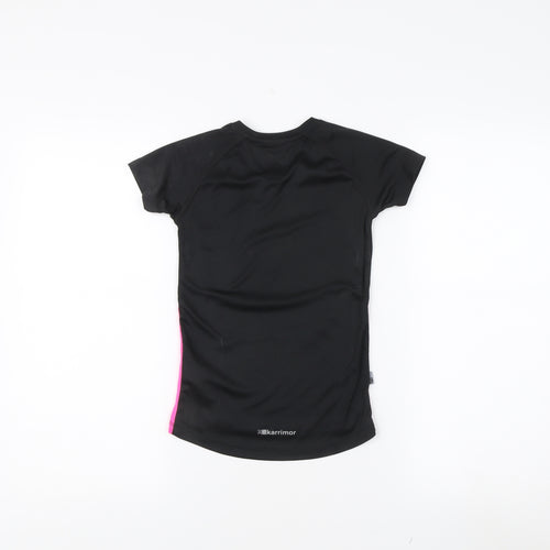 Karrimor Girls Black Short Sleeve Running T-Shirt 7-8 Yrs