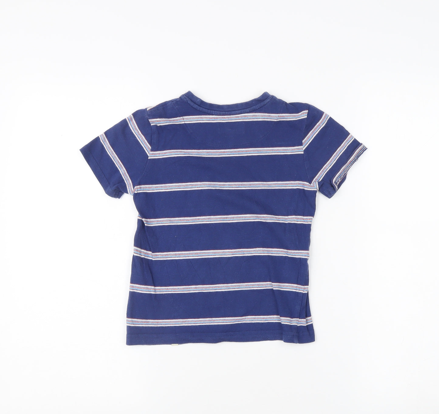 Penguin Boys Blue Striped T-Shirt, 5-6 Years, Cotton