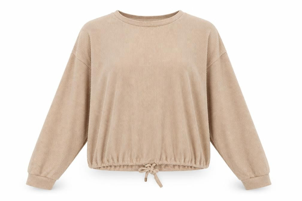 Jeff & Co Women's Beige Pullover Sweatshirt 10-12
