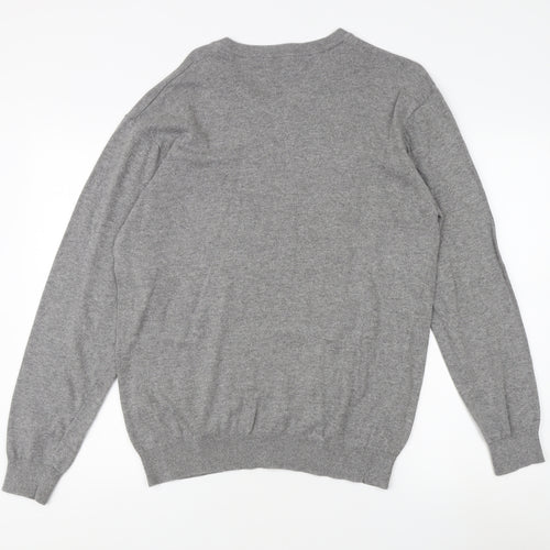 Pierre Cardin Grey V-Neck Pullover Mens Jumper XL