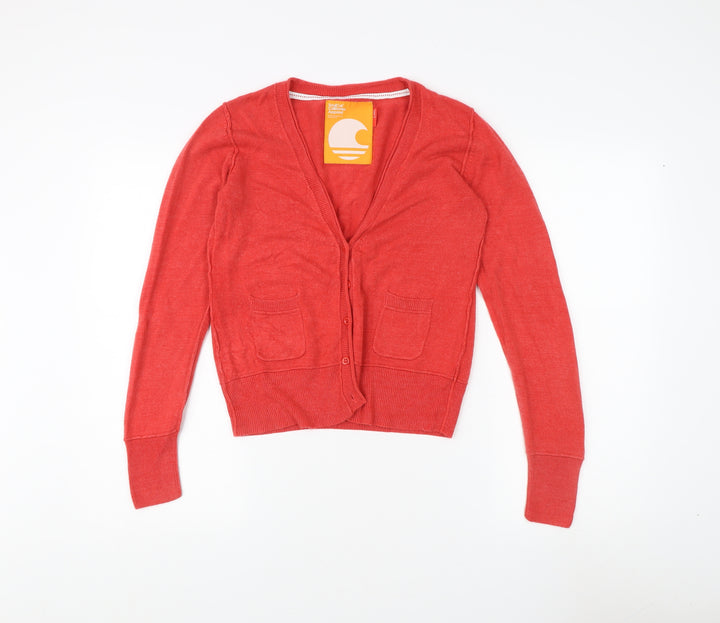 SoulCal Women’s Red V-Neck Cardigan Size 12
