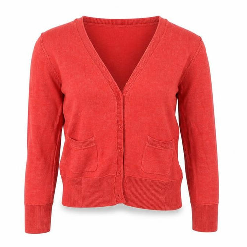 SoulCal Women’s Red V-Neck Cardigan Size 12