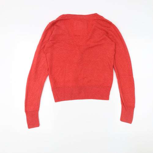 SoulCal Women’s Red V-Neck Cardigan Size 12