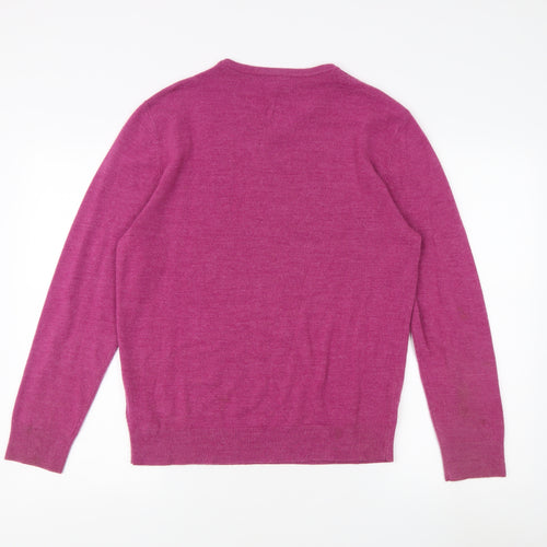 Thomas Nash Men's Pink V-Neck Pullover Jumper, Size S