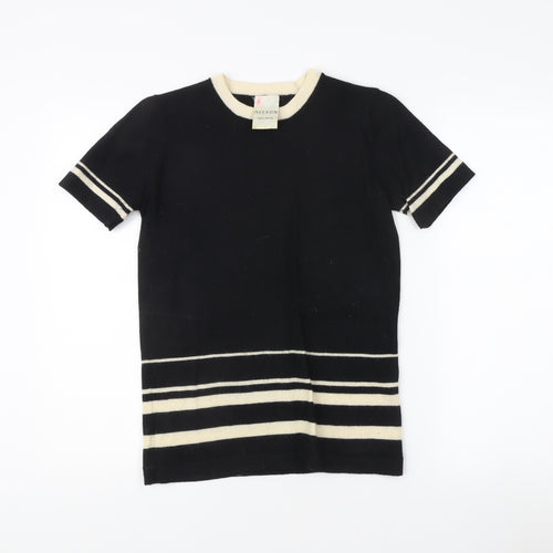 Alexon Women's Black Striped Petite T-Shirt S
