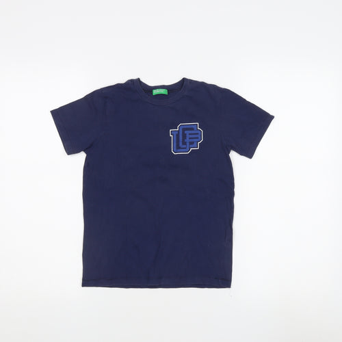 United Colors of Benetton Boys Blue T-Shirt 8-9 Years