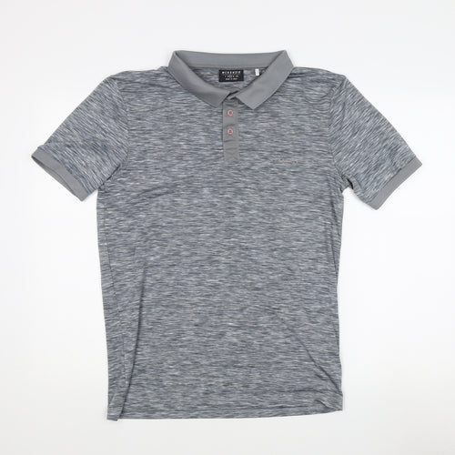 McKenzie Men's Grey Polo Shirt, Size L, Short Sleeve