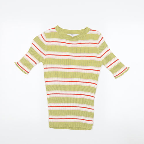 Next Women's Striped Jersey Top, Size 8 - Multicoloured