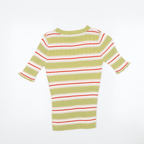 Next Women's Striped Jersey Top, Size 8 - Multicoloured