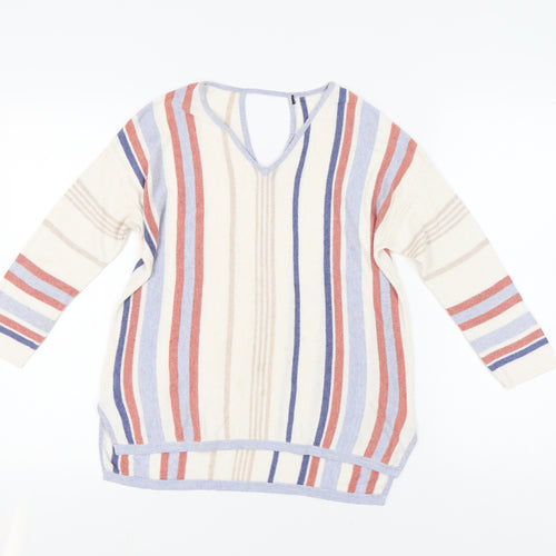 Marks and Spencer Women's Multicoloured Striped Jumper Size 10