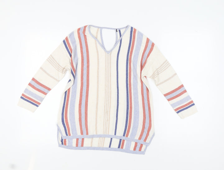 Marks and Spencer Women's Multicoloured Striped Jumper Size 10