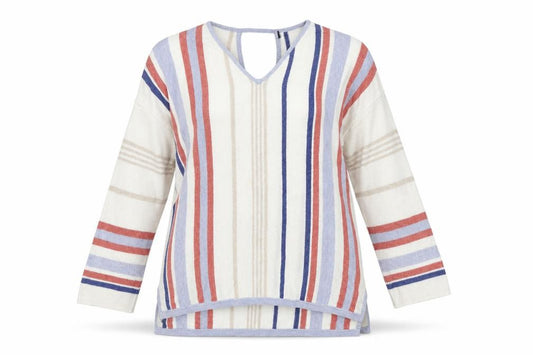 Front view of Marks & Spencer Women's Multicoloured Striped Jumper, size 10