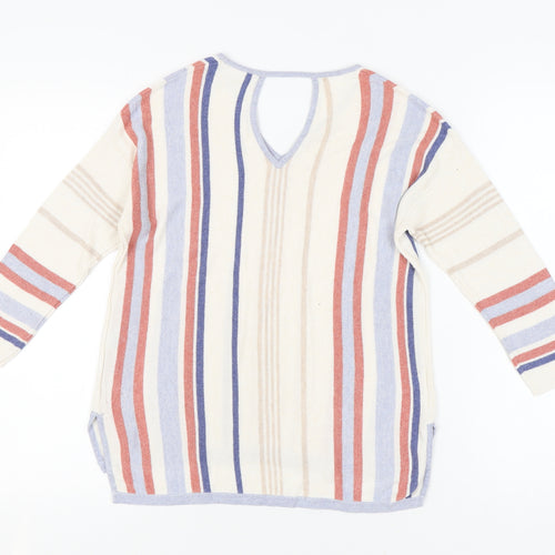 Marks and Spencer Women's Multicoloured Striped Jumper Size 10