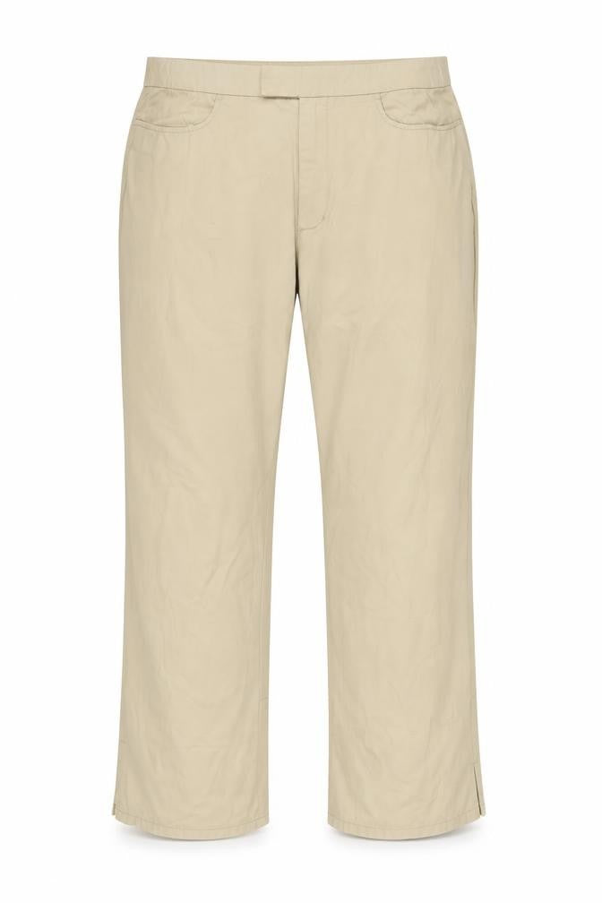 Front view of ESPRIT Women's Beige Straight Trousers, size 14