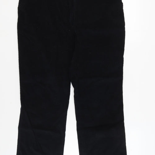 One Up Golf Women's Black Corduroy Trousers, Size 18