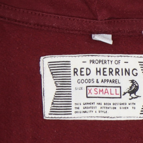 Red Herring Men's Red XS Full Zip Hoodie