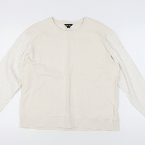 Saint + Sofia Women's Ivory Pullover Sweatshirt UK 16