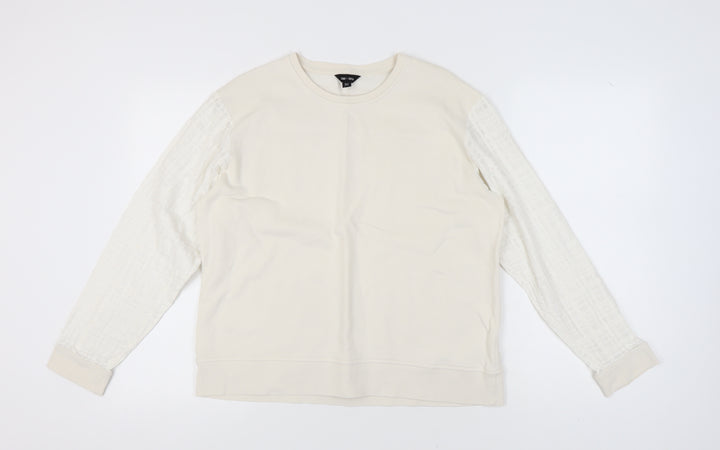 Saint + Sofia Women's Ivory Pullover Sweatshirt UK 16