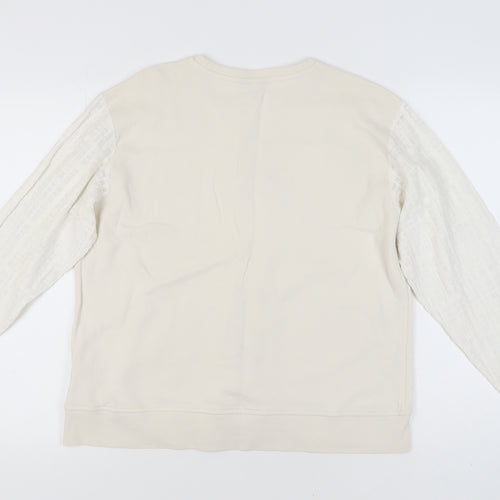 Saint + Sofia Women's Ivory Pullover Sweatshirt UK 16