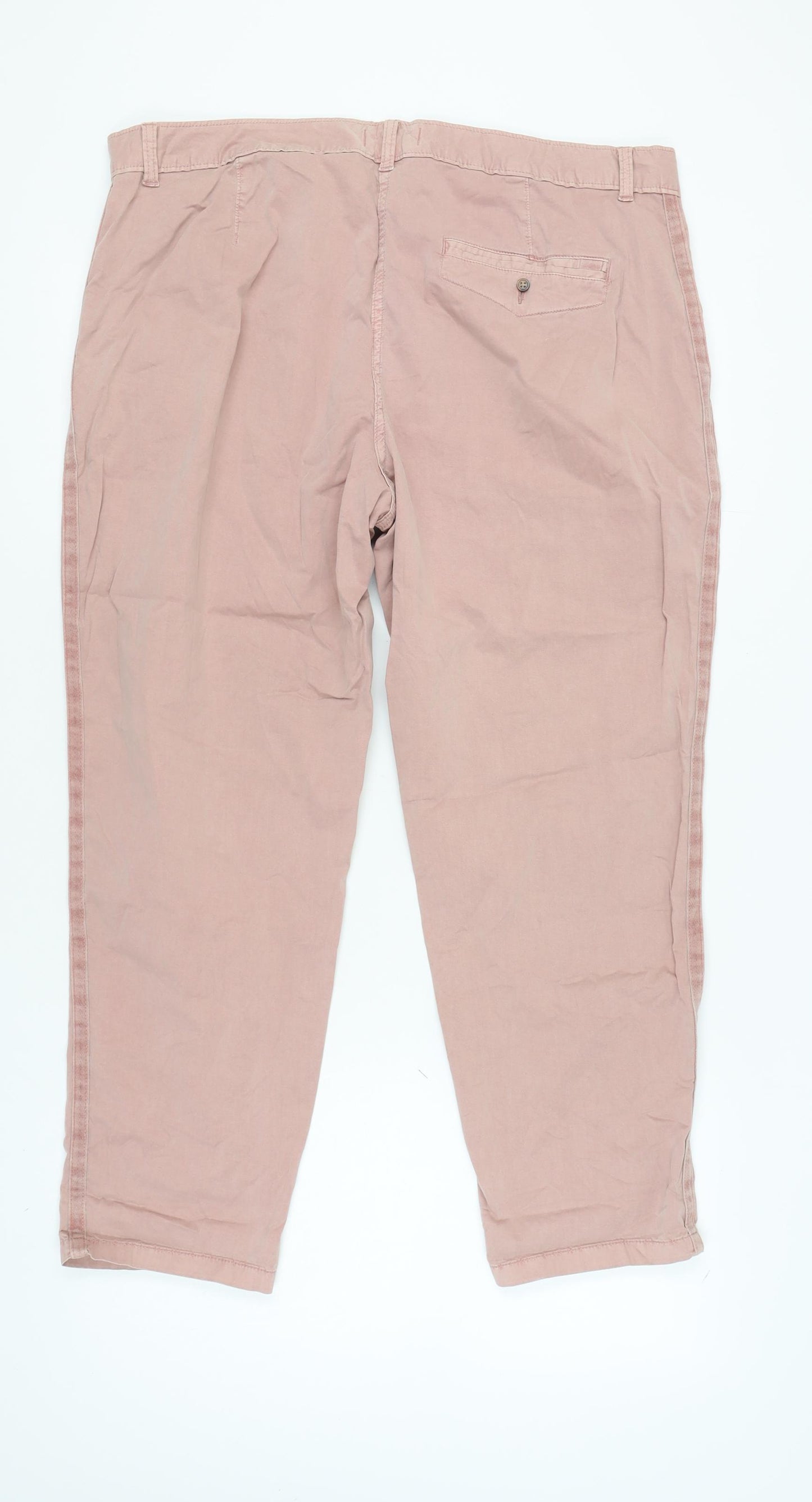 Marks and Spencer Women's Pink Chino Trousers Size 20