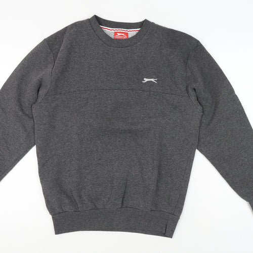 Slazenger Men's Grey Crew Neck Pullover Sweatshirt S