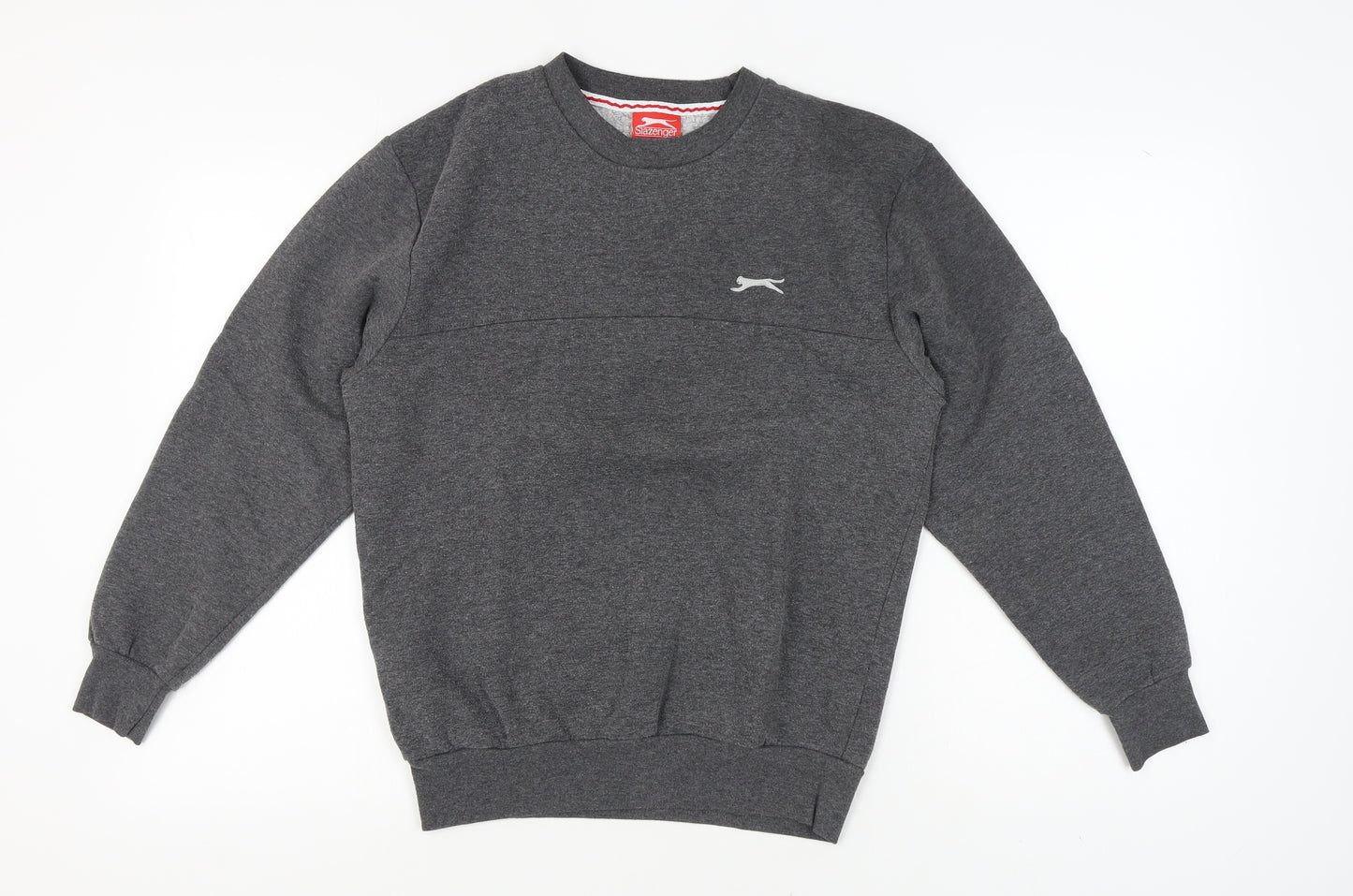 Slazenger Men's Grey Crew Neck Pullover Sweatshirt S