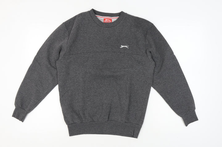 Slazenger Men's Grey Crew Neck Pullover Sweatshirt S