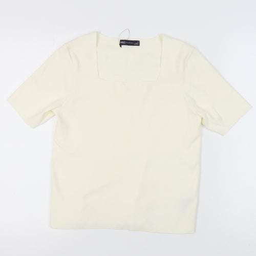 Marks and Spencer Women’s Ivory Jumper Square Neck