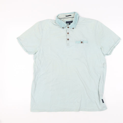 Ted Baker Green Mens Polo L Short Sleeve Casual